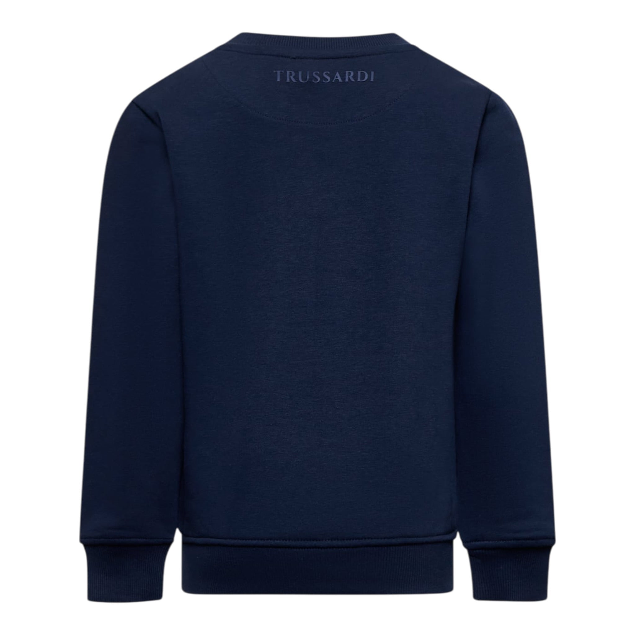 Trussardi Felpa tinta unita Girocollo con Logo Blu per Neonato TBA25004FEN BLU TRUSSARDI 