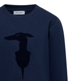 Trussardi Felpa tinta unita Girocollo con Logo Blu per Neonato TBA25004FEN BLU TRUSSARDI 