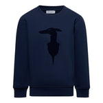Trussardi Felpa tinta unita Girocollo con Logo Blu per Neonato TBA25004FEN BLU TRUSSARDI 