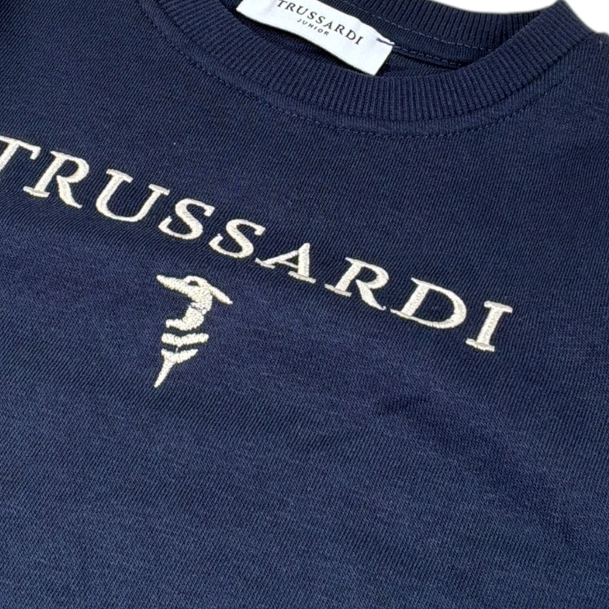 Trussardi Completo 2Pz tinta unita Felpa-Pantalone Blu per Bambino TBA25008CF BLU TRUSSARDI 