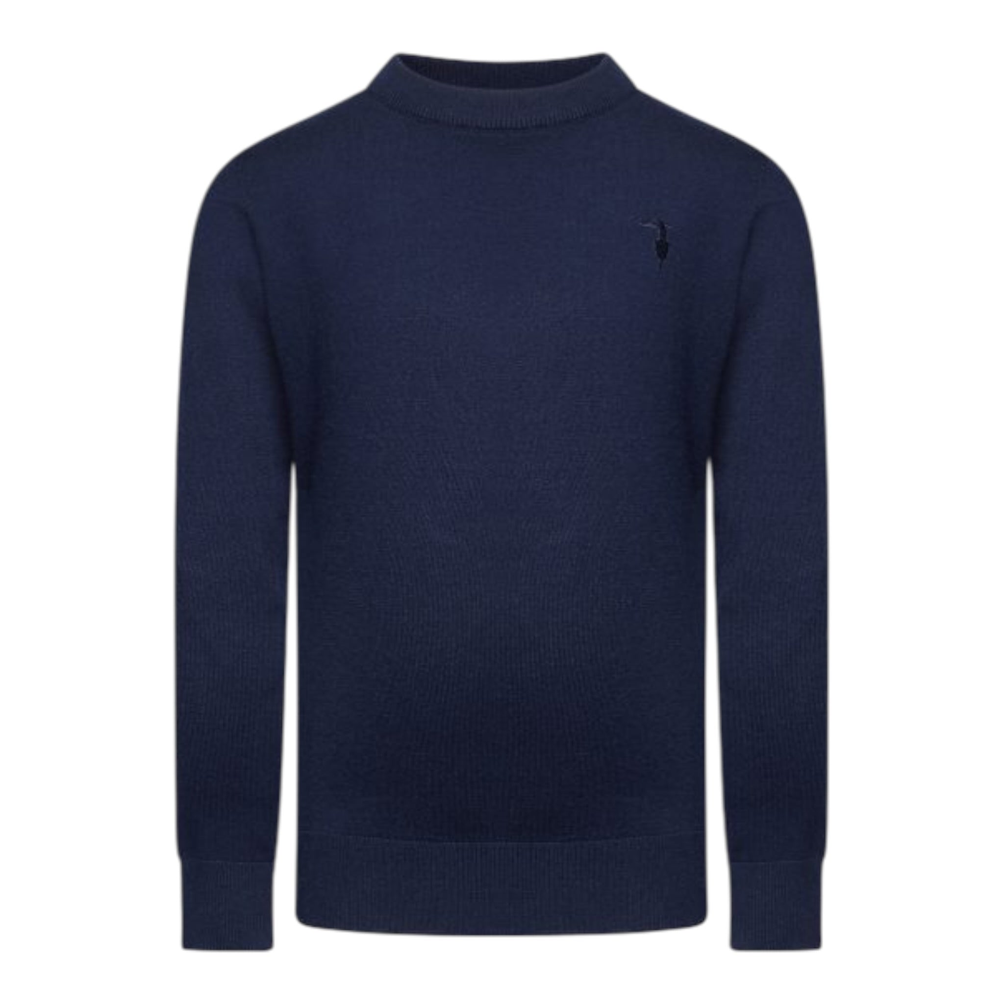 Trussardi Maglia tinta unita Girocollo Blu per Bambino TBA25011MA BLU TRUSSARDI 