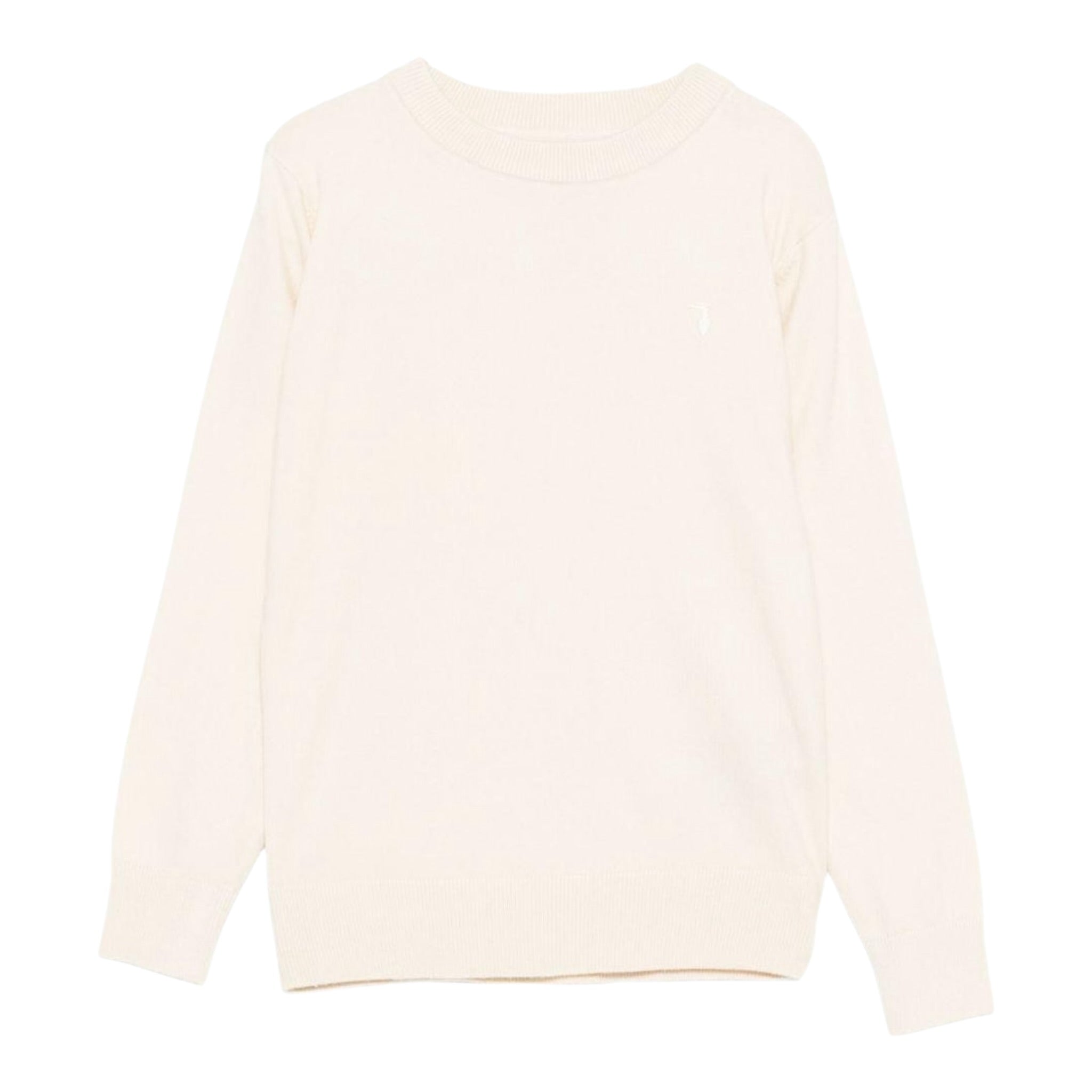 Trussardi Maglia tinta unita Girocollo Beige per Bambino TBA25011MAX BEIGE TRUSSARDI 
