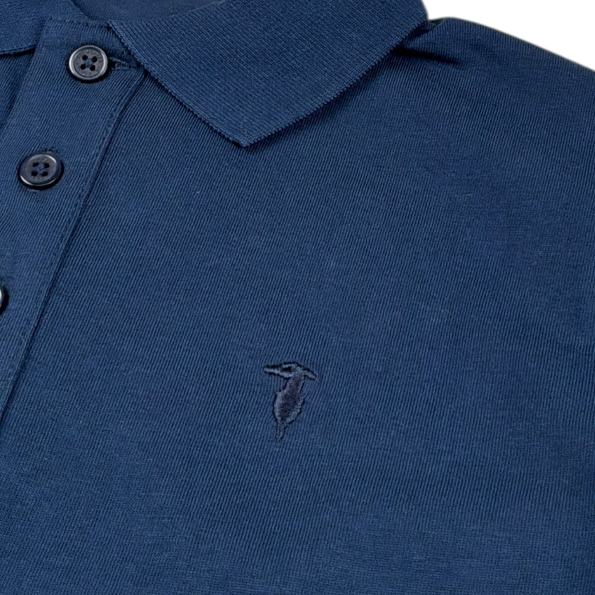 Trussardi Polo tinta unita con Logo Blu per Bambino TBA25073PO BLU TRUSSARDI 