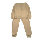 Trussardi Completo 2 Pz Felpa-Pantalone tinta unita Beige per Bambino TBA26002CF BEIGE TRUSSARDI 