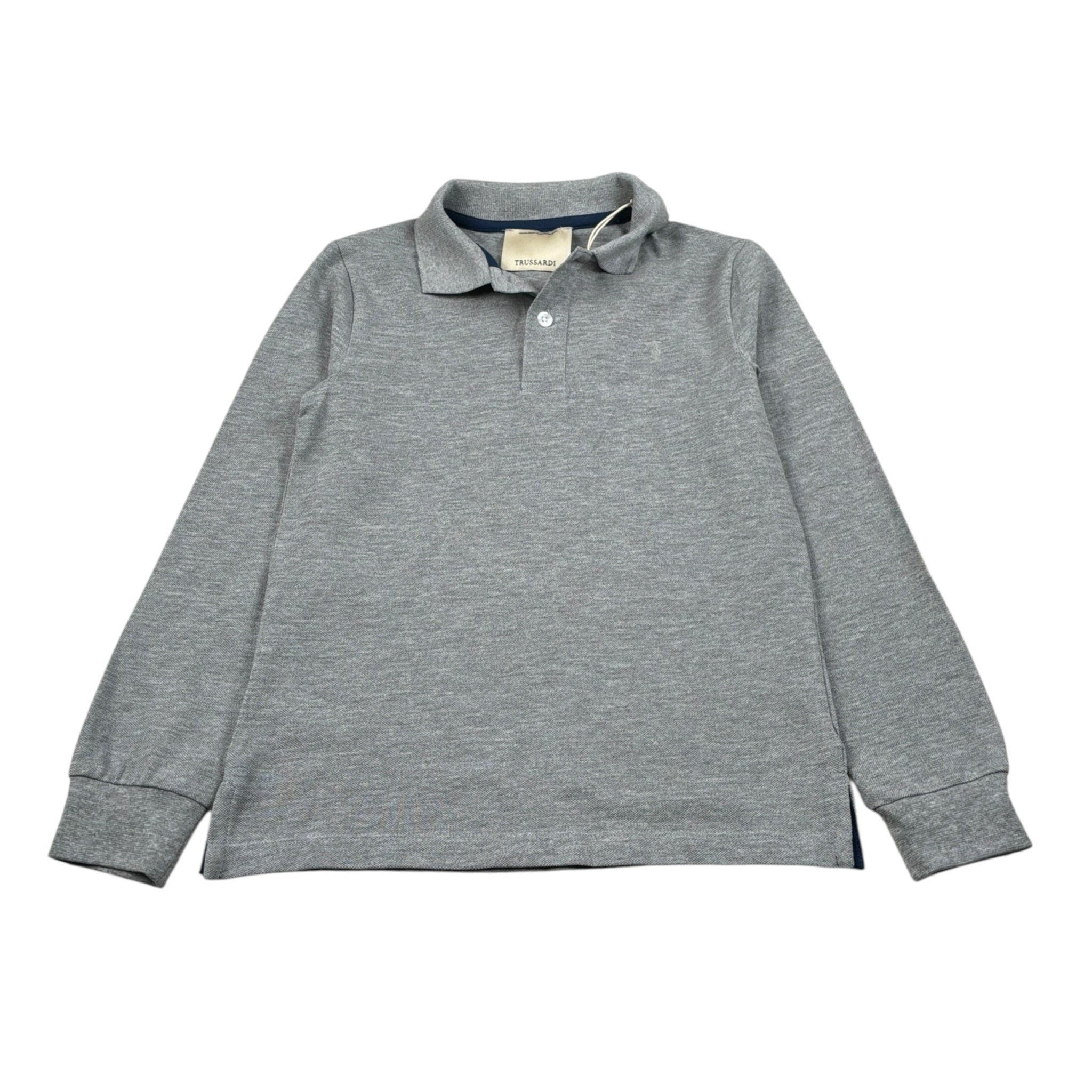 Trussardi Polo Manica Lunga tinta unita Grigio per Bambino TBA26004PO GRIGIO TRUSSARDI 