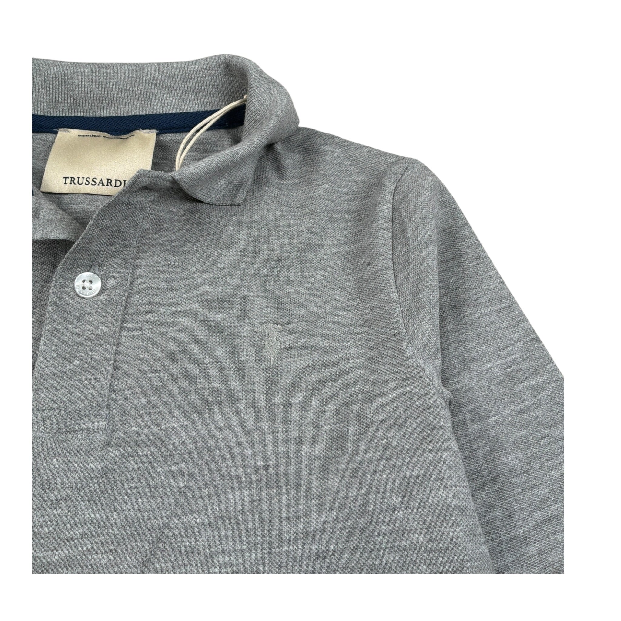 Trussardi Polo Manica Lunga tinta unita Grigio per Bambino TBA26004PO GRIGIO TRUSSARDI 