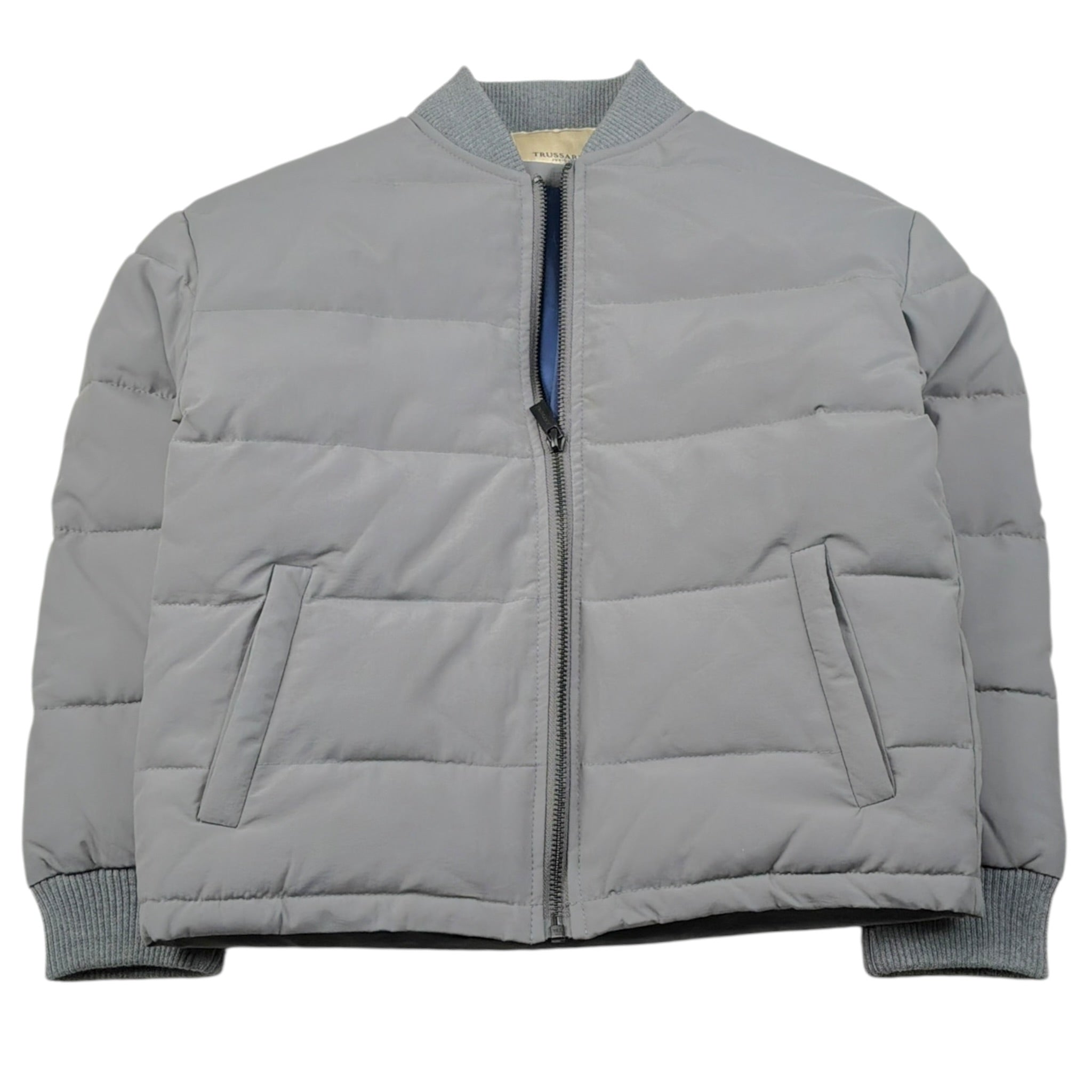 Trussardi Giubbino tinta unita con Zip Grigio per Bambino TBA26012PI GRIGIO TRUSSARDI 