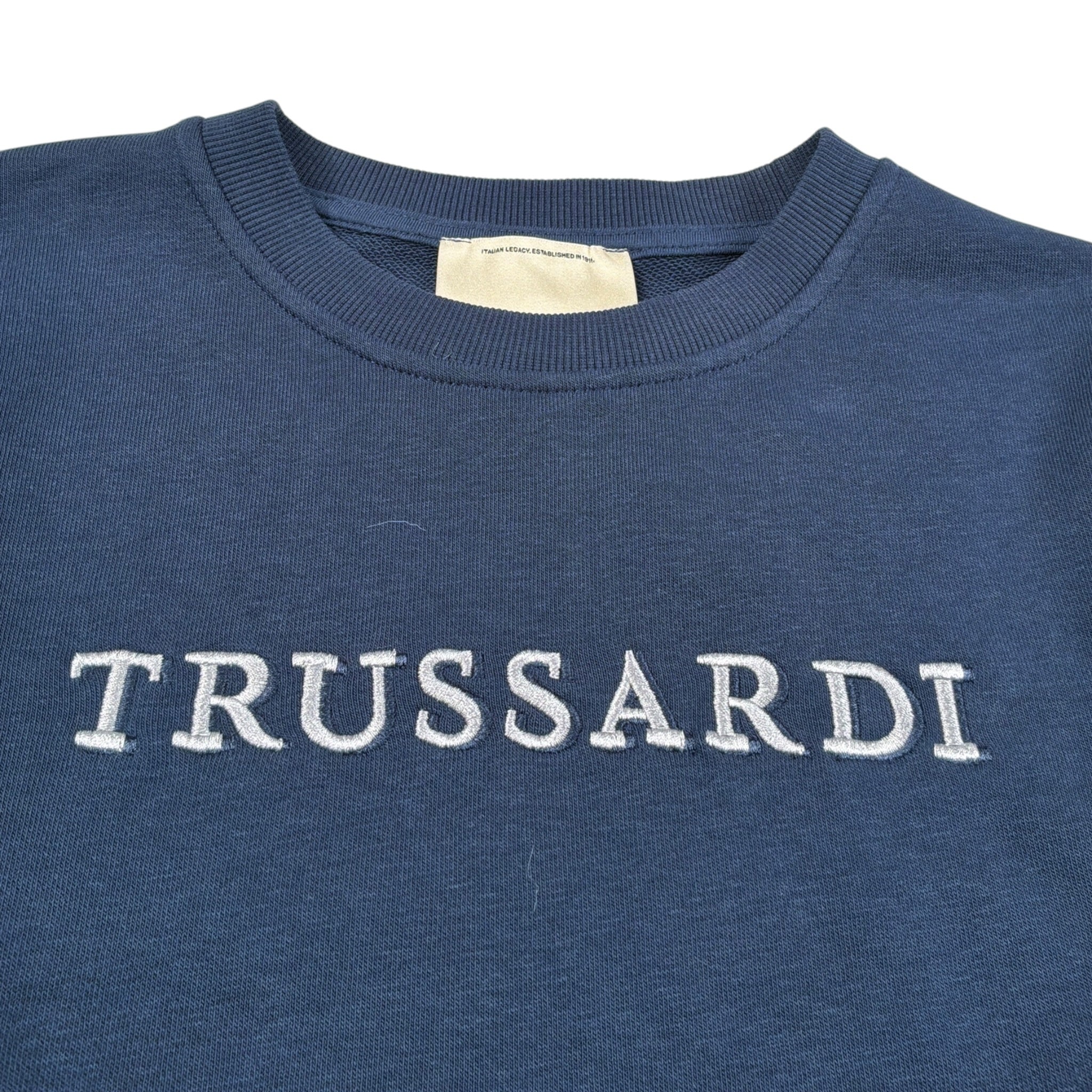 Trussardi Felpa Chiusa Girocollo tinta unita Blu per Bambino TBA26014FE BLU TRUSSARDI 