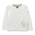 Trussardi Maglia tinta unita con Stampa Panna per Bambino TBA26038MA PANNA TRUSSARDI 