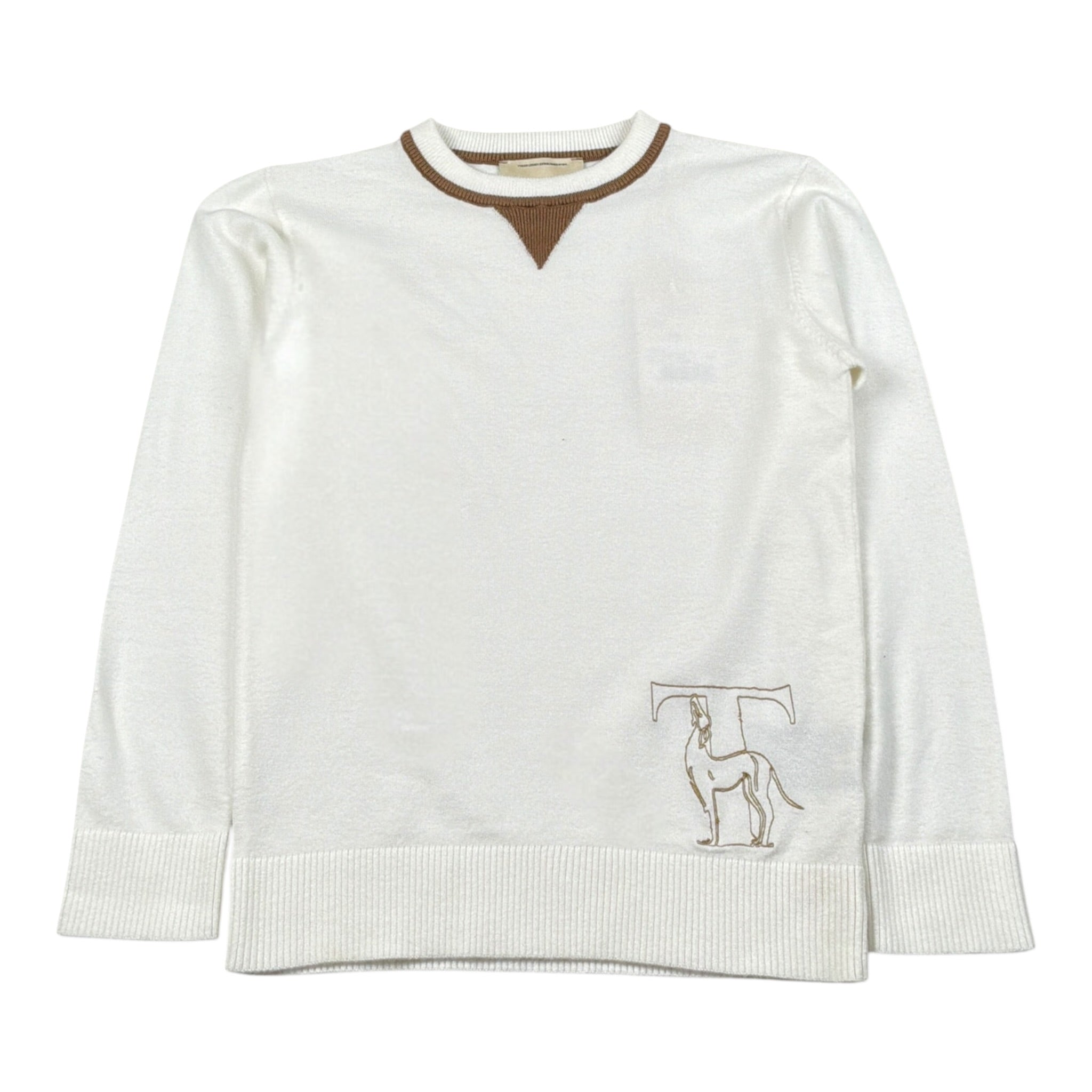 Trussardi Maglia tinta unita con Stampa Panna per Bambino TBA26038MA PANNA TRUSSARDI 