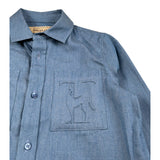 Trussardi Camicia Manica Lunga tinta unita Azzurro per Bambino TBA26041CA AZZURRO TRUSSARDI 