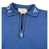 Trussardi Maglia con Zip E Colletto Logo Azzurro per Bambino TBA26046PO AZZURRO TRUSSARDI 