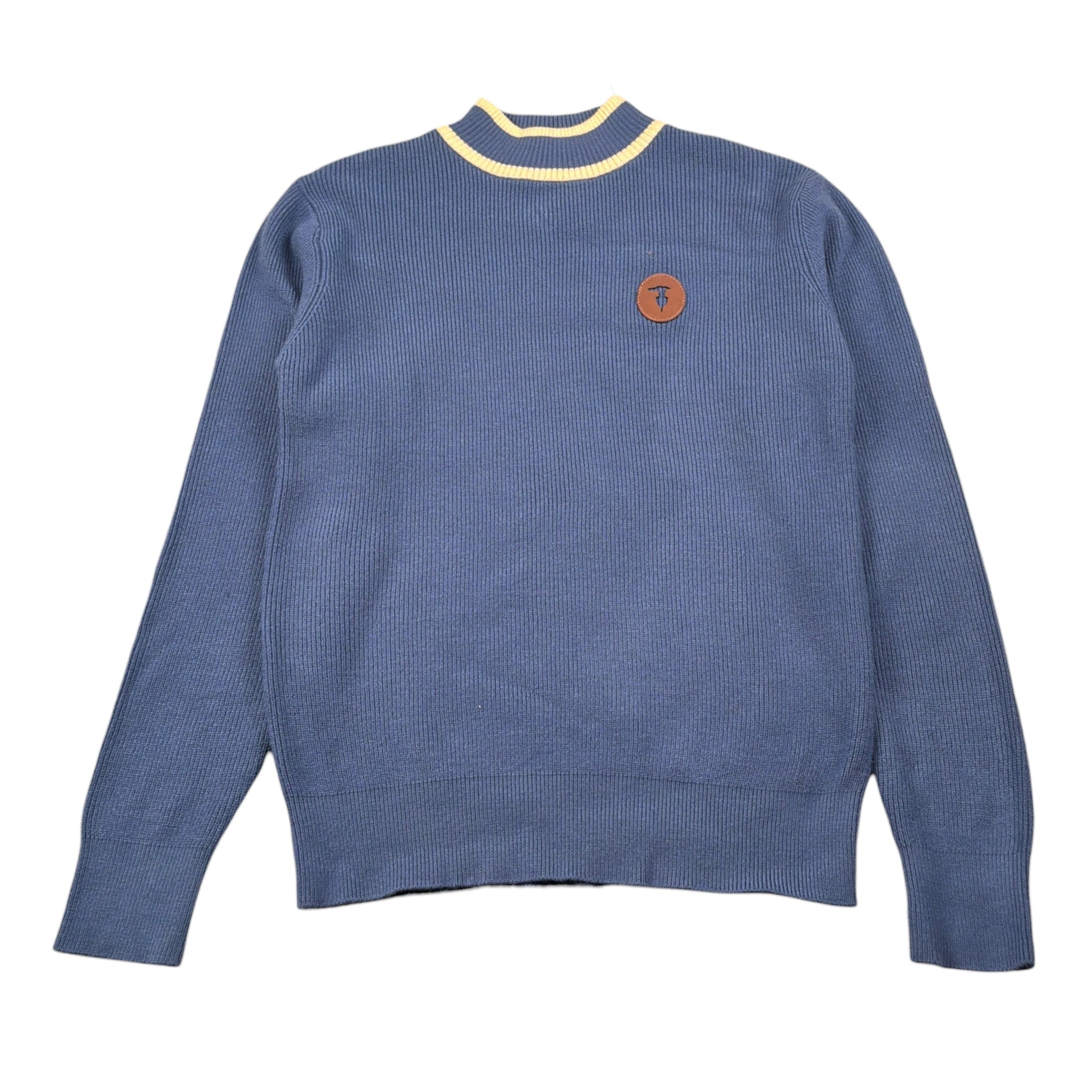 Trussardi Maglia Mezzo Collo tinta unita Blu per Bambino TBA26061MA BLU TRUSSARDI 
