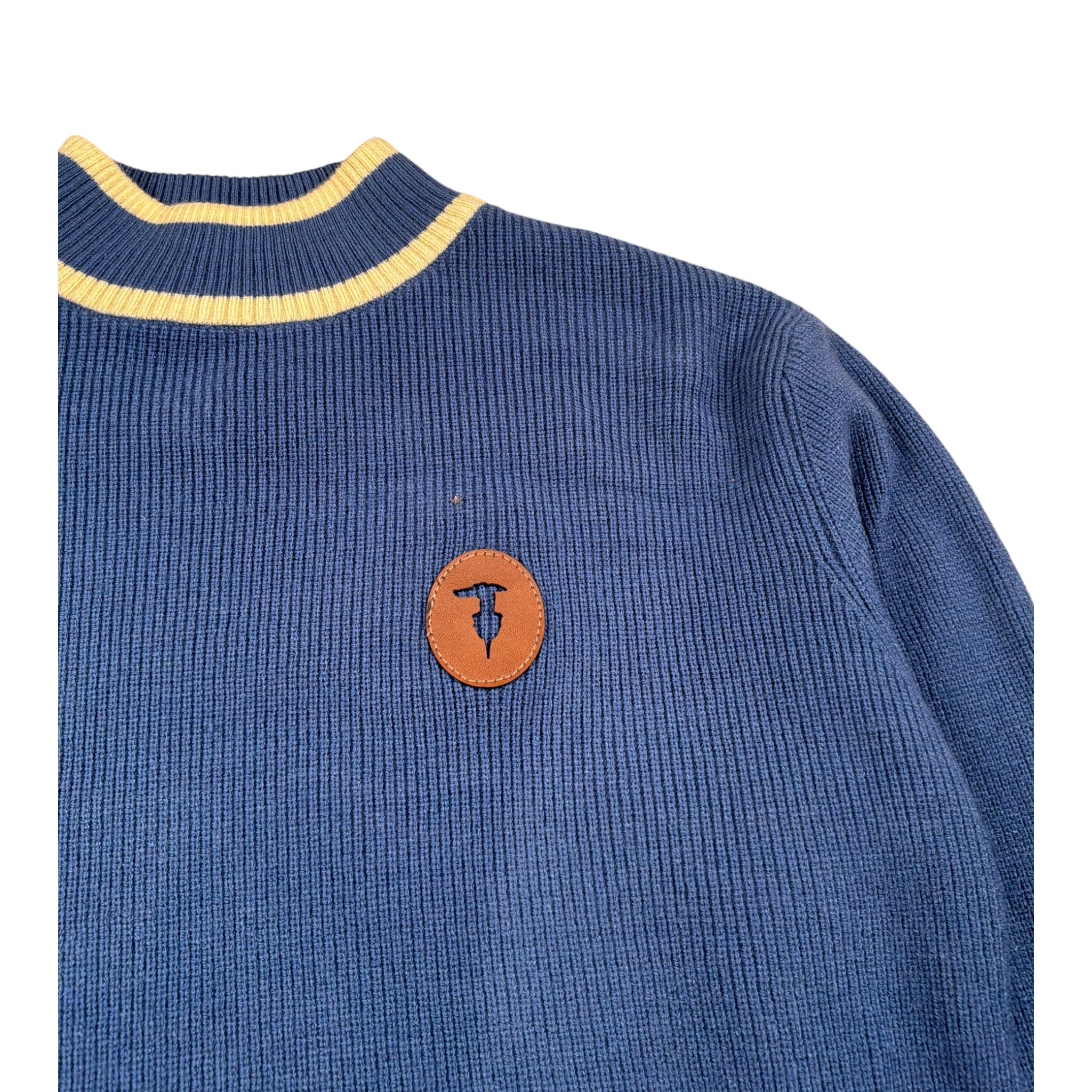 Trussardi Maglia Mezzo Collo tinta unita Blu per Bambino TBA26061MA BLU TRUSSARDI 