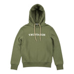 Trussardi Felpa tinta unita con Cappuccio E Stampa Verde per Bambino TBA26062FE VERDE TRUSSARDI 