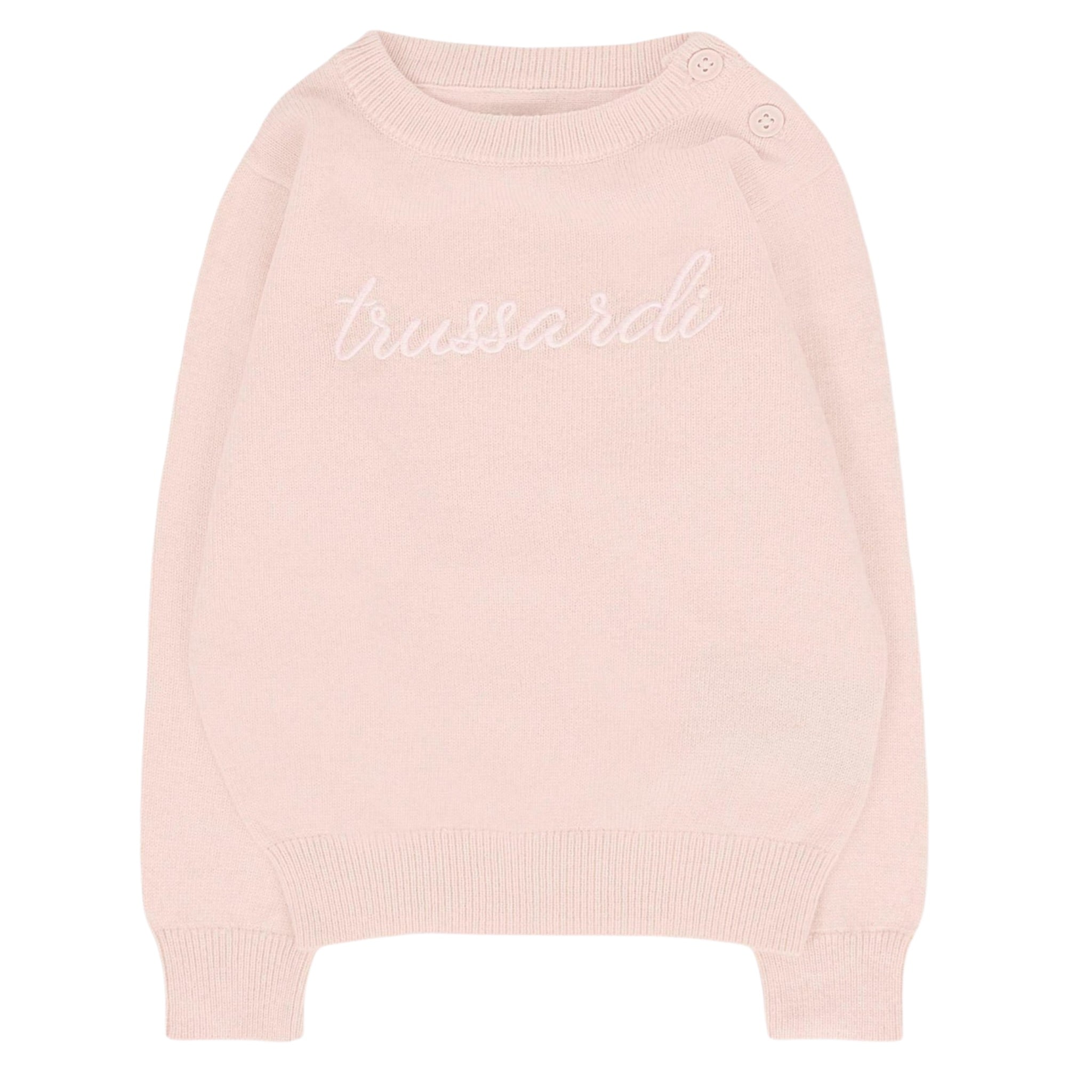 Trussardi Maglia tinta unita con Stampa Rosa per Neonata TGA25011MAN ROSA TRUSSARDI 