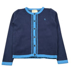 Trussardi Cardigan tinta unita con Logo Blu per Bambina TGA26003CD BLU TRUSSARDI 