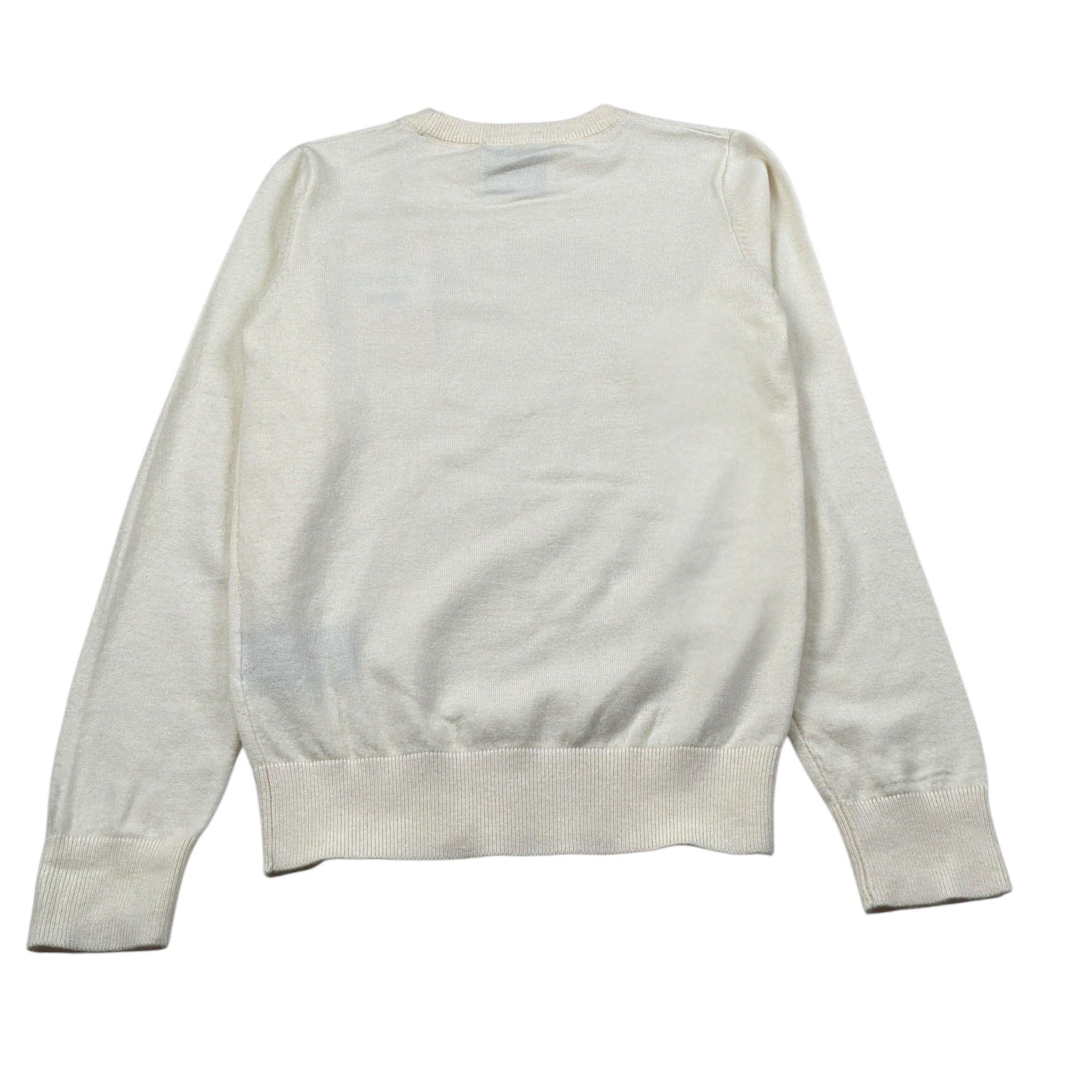 Trussardi Maglia Girocollo tinta unita con Logo Panna per Bambino TGA26004MA PANNA TRUSSARDI 