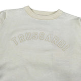 Trussardi Maglia Girocollo tinta unita con Logo Panna per Bambino TGA26004MA PANNA TRUSSARDI 