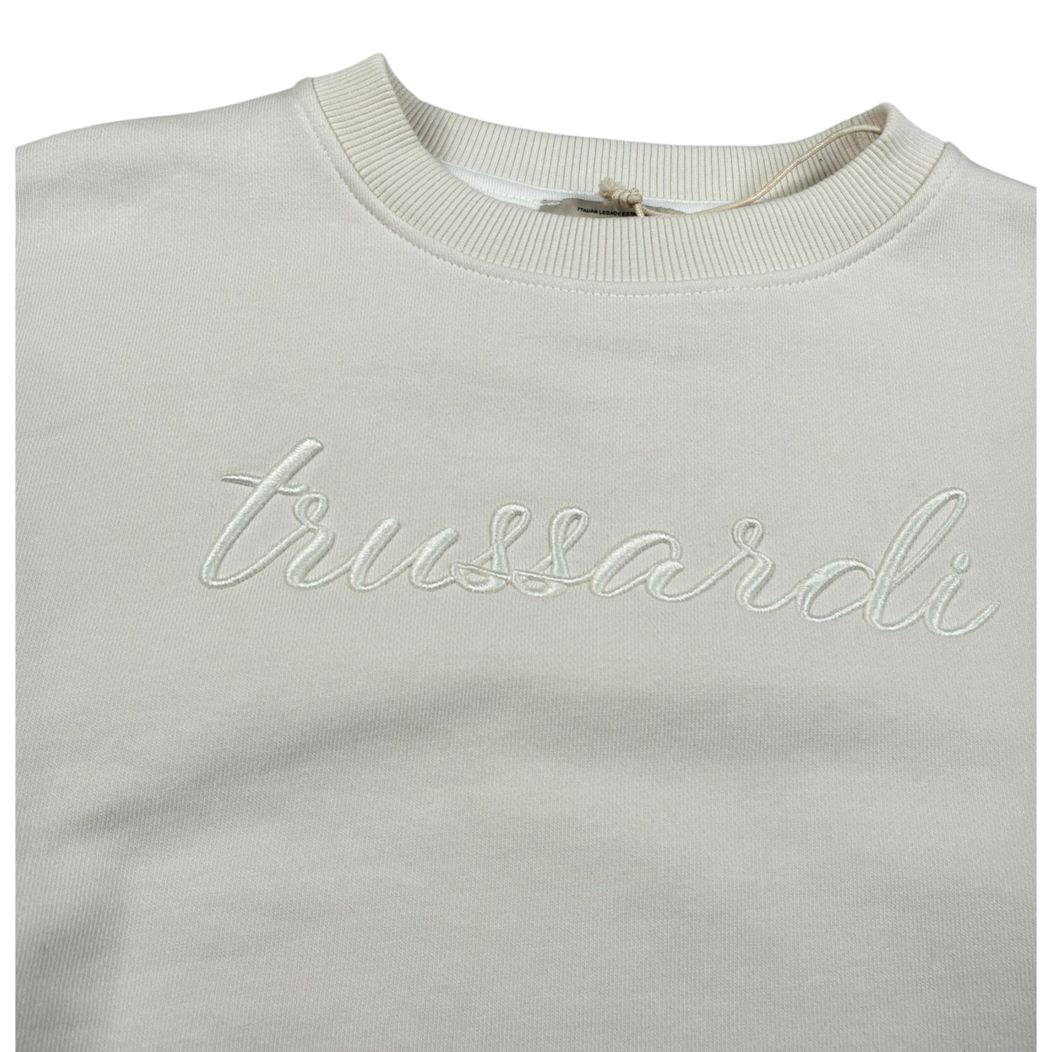 Trussardi Felpa Chiusa Girocollo tinta unita Panna per Bambina TGA26005FE PANNA TRUSSARDI 
