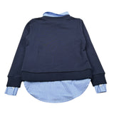 Trussardi Felpa Chiusa Tnta Unita con Fina Camicia Blu per Bambina TGA26042FE BLU TRUSSARDI 