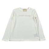 Trussardi Shirt tinta unita con Stampa Bianco per Bambina TGA2604TS BIANCO TRUSSARDI 