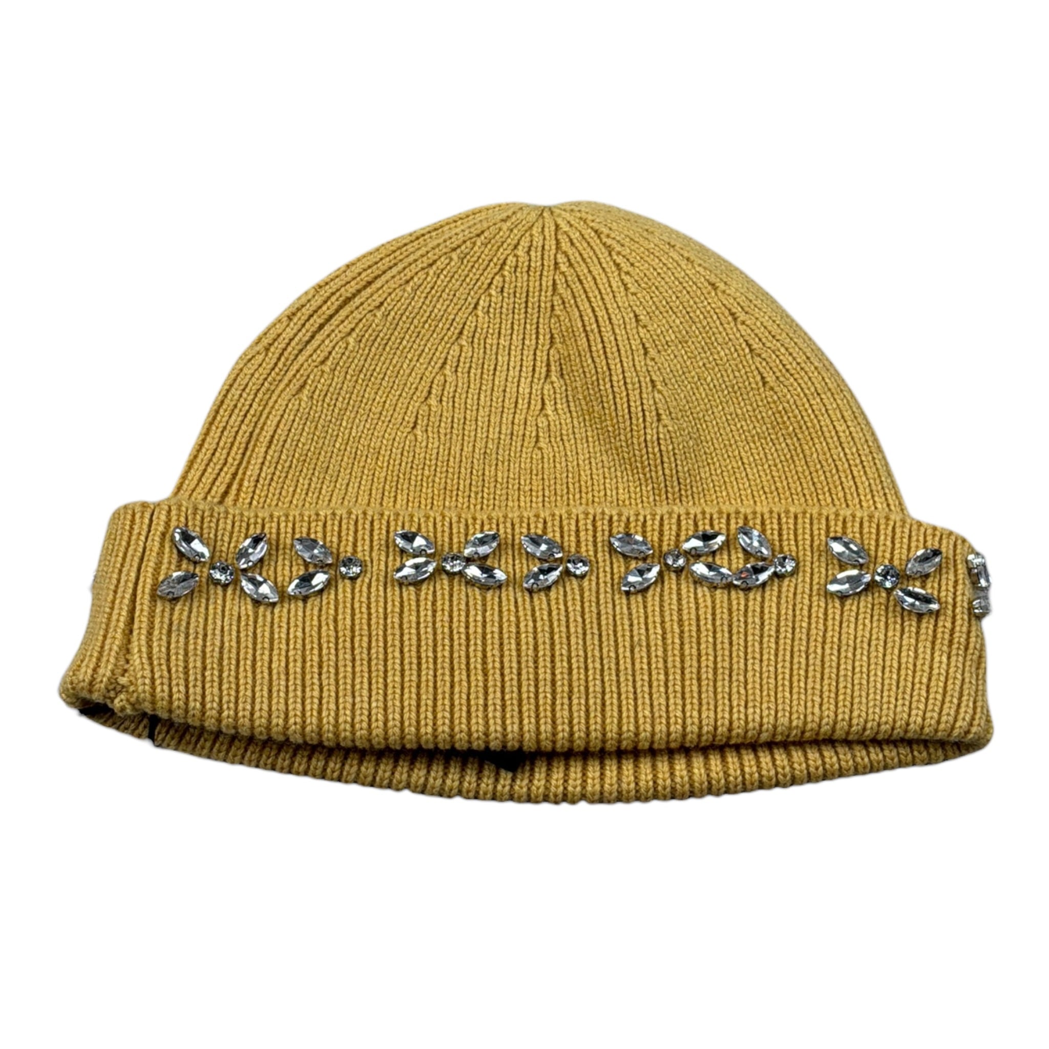 Trussardi Cappello tinta unita con Strass Giallo per Bambina TGA26052HA GIALLO TRUSSARDI 