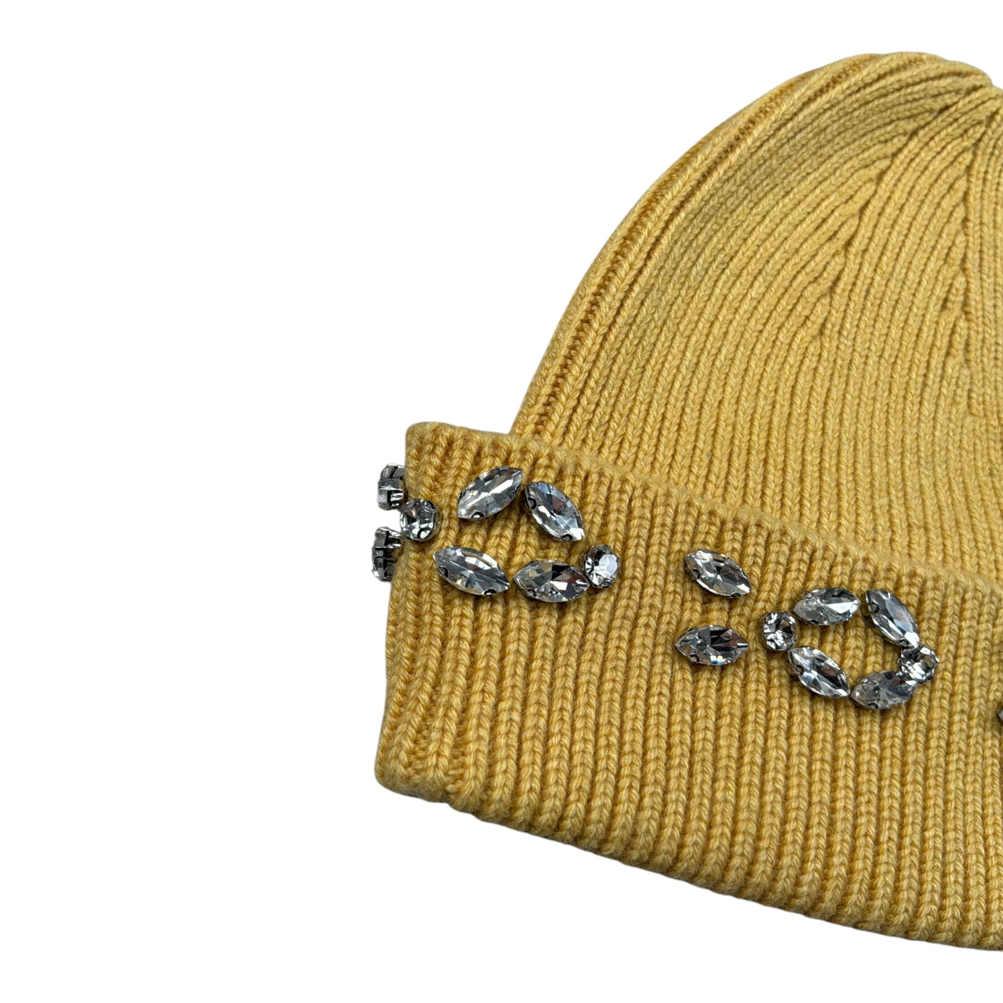 Trussardi Cappello tinta unita con Strass Giallo per Bambina TGA26052HA GIALLO TRUSSARDI 
