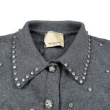 Trussardi Cardigan tinta unita con Applicazioni Grigio per Bambina TGA26056CD GRIGIO TRUSSARDI 