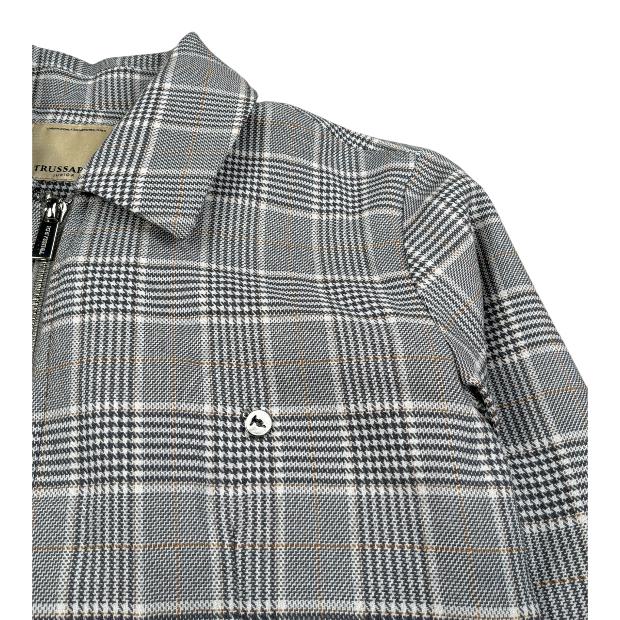 Trussardi Giacca Stampa Fantasia con Zip Grigio per Bambina TGA26058GB GRIGIO TRUSSARDI 