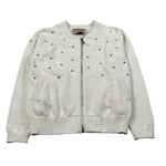 Trussardi Cardigan con Zipo tinta unita E Brillantini Panna per Bambina TGA26060CD PANNA TRUSSARDI 