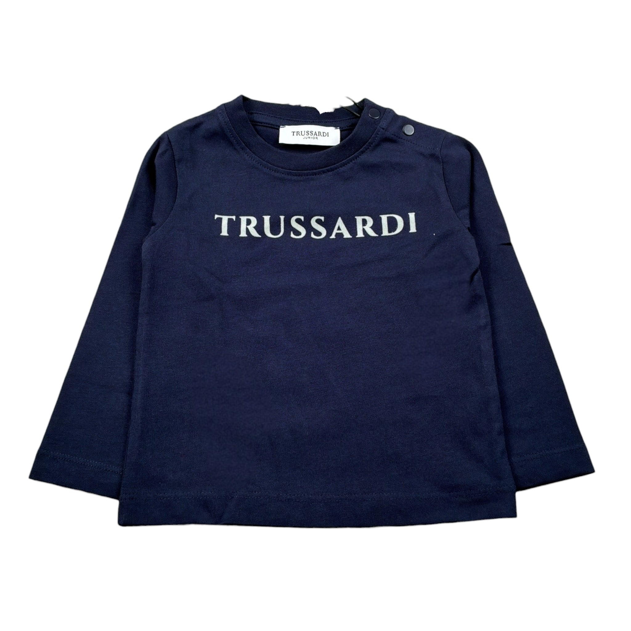 Trussardi Shirt tinta unita con Stampa Blu per Neonato TIA25017TSX BLU TRUSSARDI 