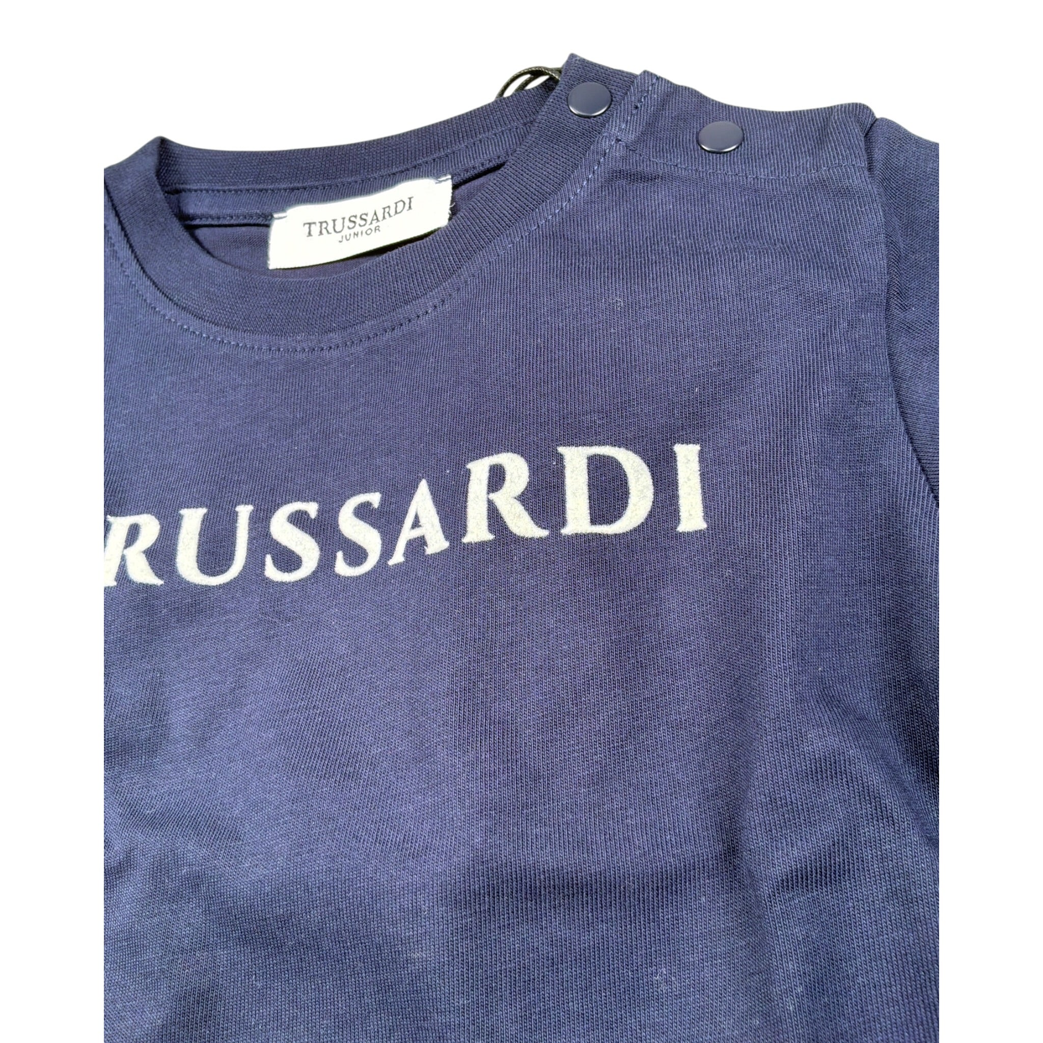 Trussardi Shirt tinta unita con Stampa Blu per Neonato TIA25017TSXXX BLU TRUSSARDI 