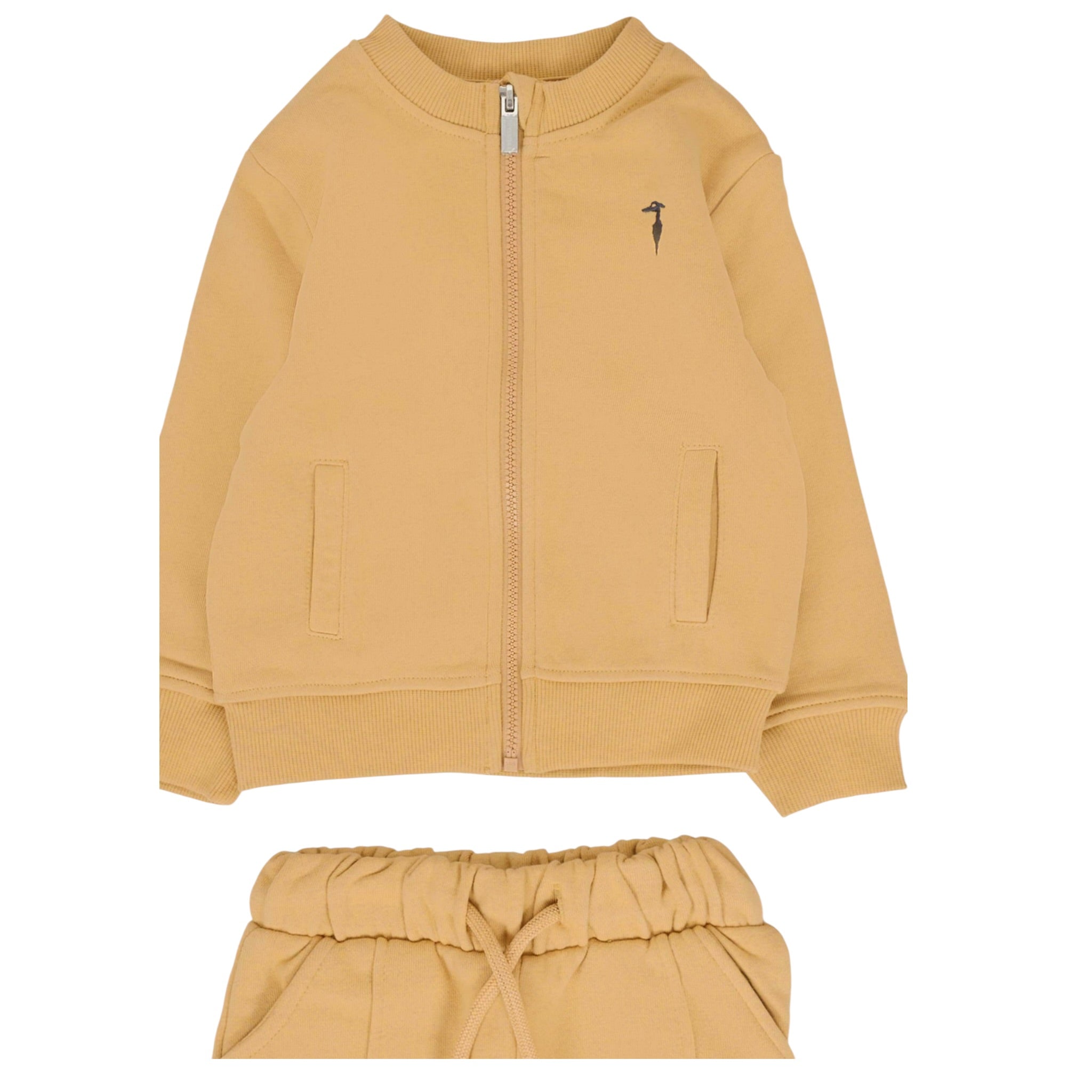 Trussardi Completo 2Pz Felpa con Zip-Pantalone Cammello per Neonato TIA25019CF CAMMELLO TRUSSARDI 