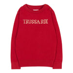 Trussardi Maglia Girocollo tinta unita con Logo Rosso per Neonato TIA25020MA ROSSO TRUSSARDI 