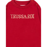 Trussardi Maglia Girocollo tinta unita con Logo Rosso per Neonato TIA25020MA ROSSO TRUSSARDI 