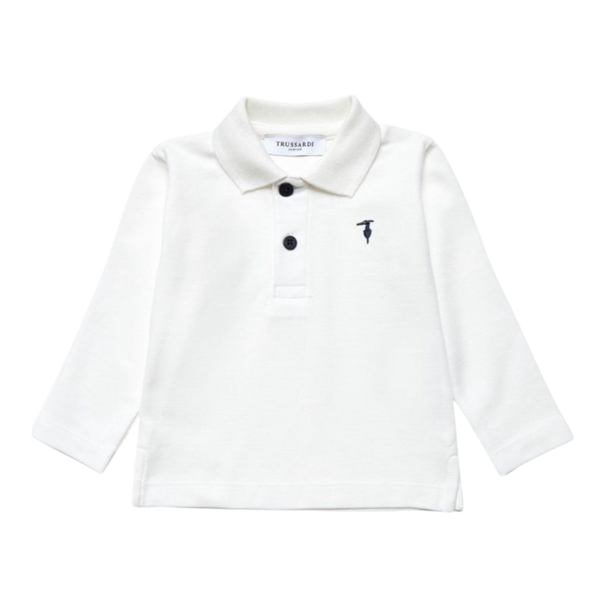 Trussardi Polo tinta unita Manica Lunga Bianco per Neonato TIA25022PON BIANCO TRUSSARDI 