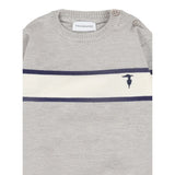 Trussardi Maglia Tricolore con Fantasia A Righe Grigio per Neonato TIA25030MA GRIGIO TRUSSARDI 