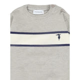 Trussardi Maglia Tricolore con Fantasia A Righe Grigio per Neonato TIA25030MAX GRIGIO TRUSSARDI 