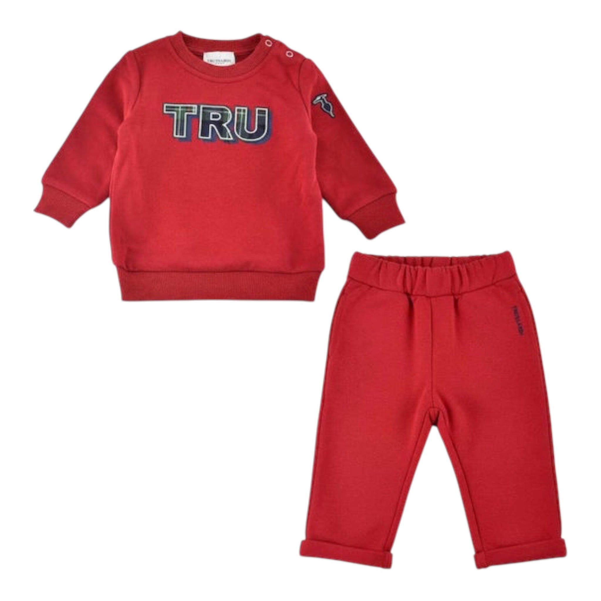 Trussardi Completo 2Pz Felpa-Pantalone Rosso per Neonato TIA25031CF ROSSO TRUSSARDI 