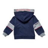 Trussardi Felpa Tricolore con Zip E Cappuccio Grigio per Bambino TIA25039FE GRIGIO TRUSSARDI 