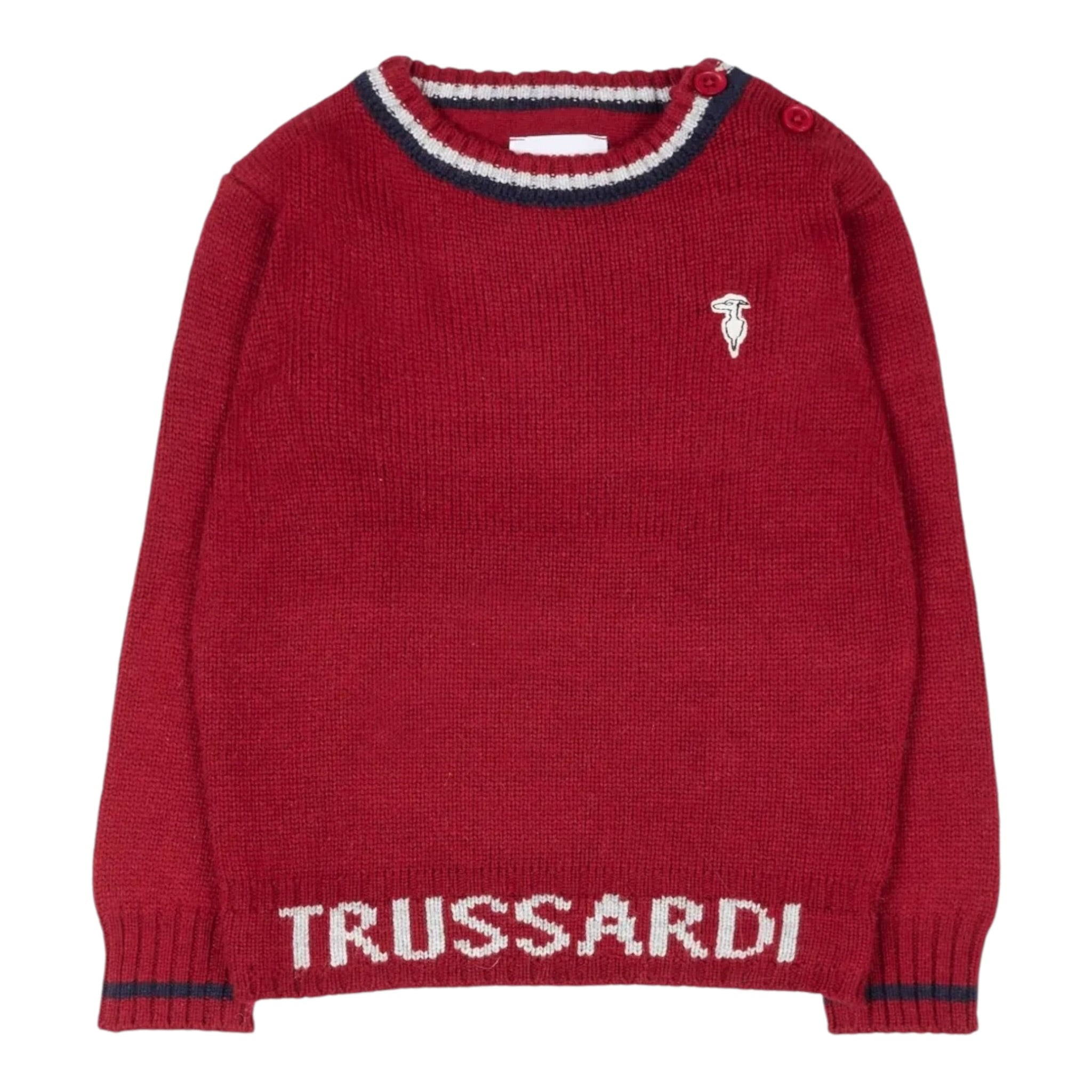 Trussardi Maglia tinta unita con Logo Bordeaux per Neonato TIA25050MA BORDEAUX TRUSSARDI 