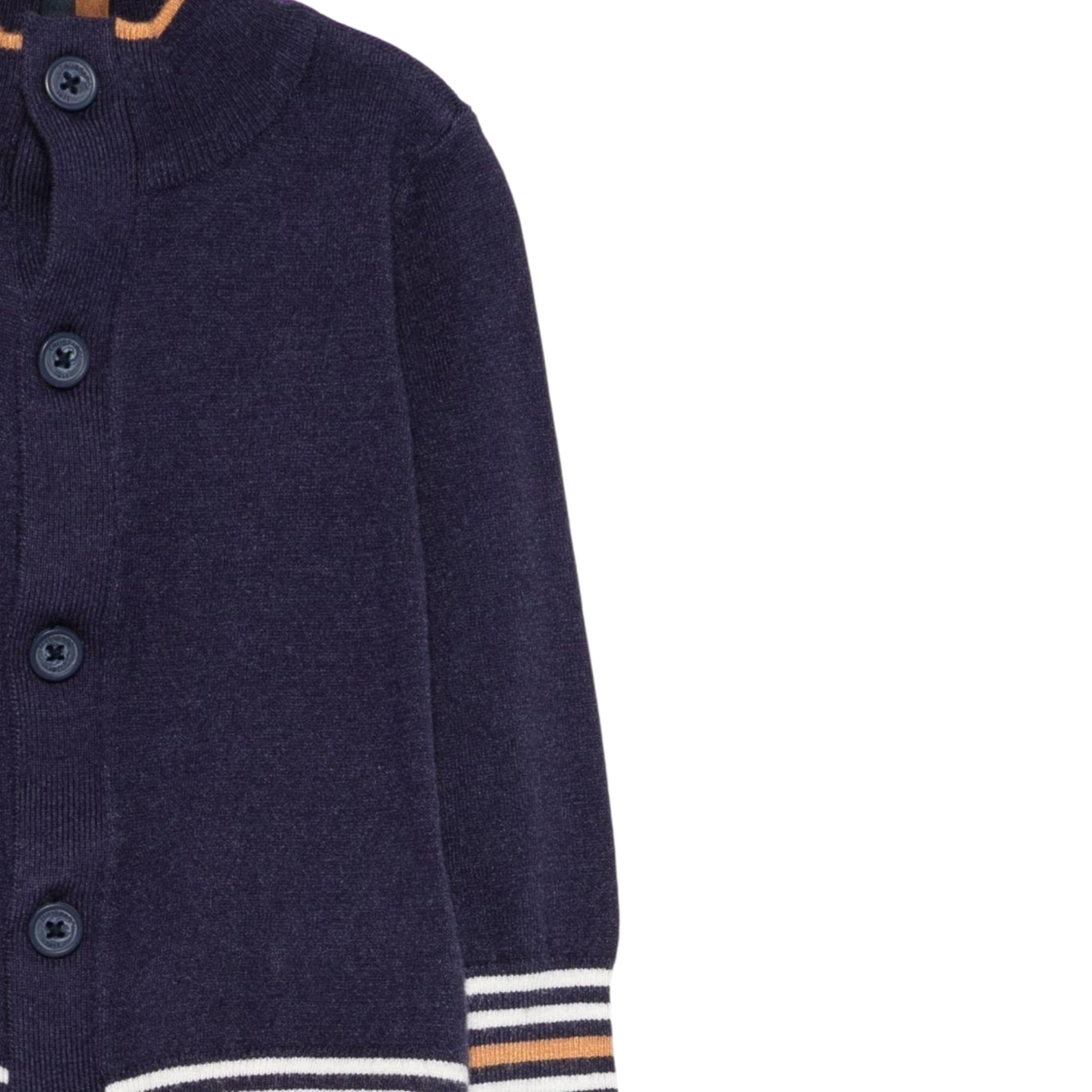 Trussardi Cardigan tinta unita Mezzo Collo Blu per Neonato TIA25077MA BLU TRUSSARDI 