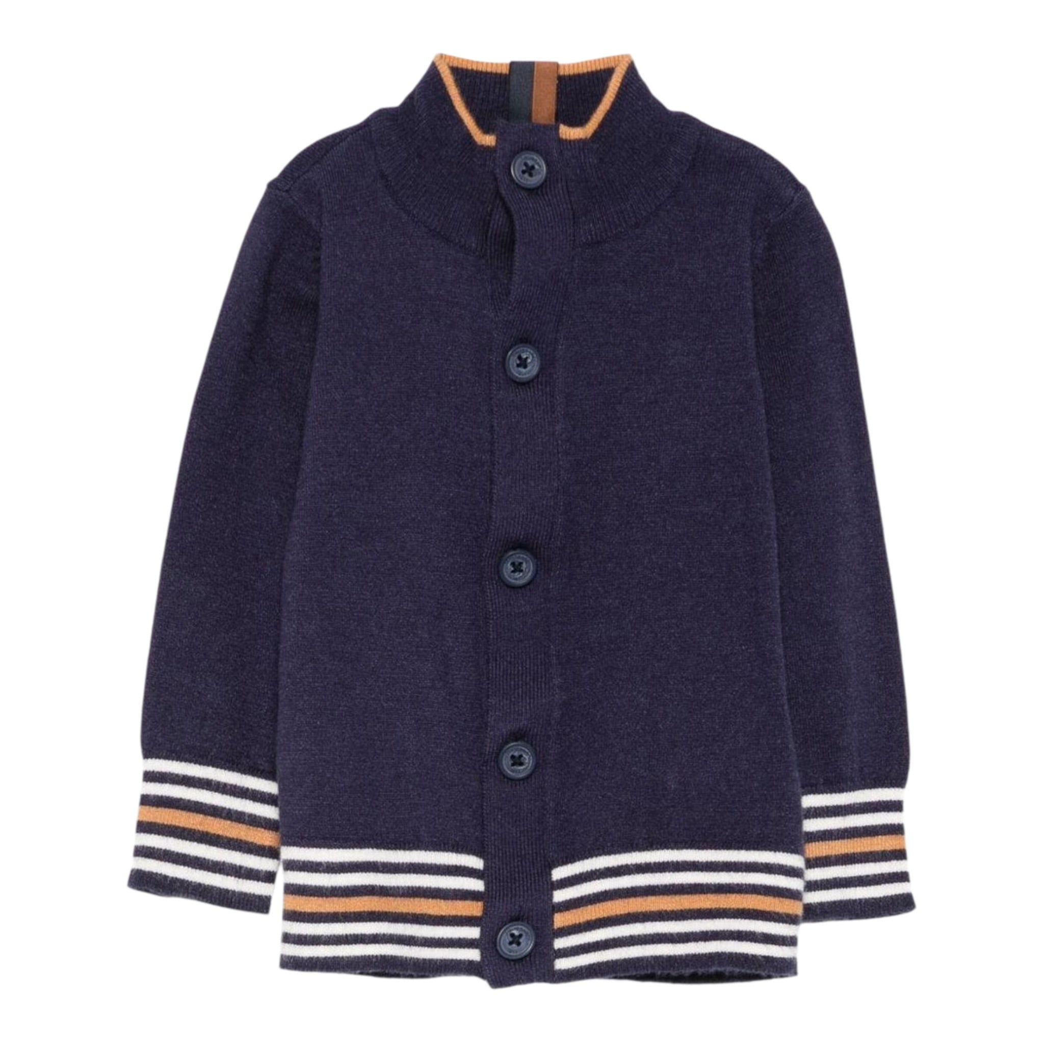 Trussardi Cardigan tinta unita Mezzo Collo Blu per Neonato TIA25077MA BLU TRUSSARDI 
