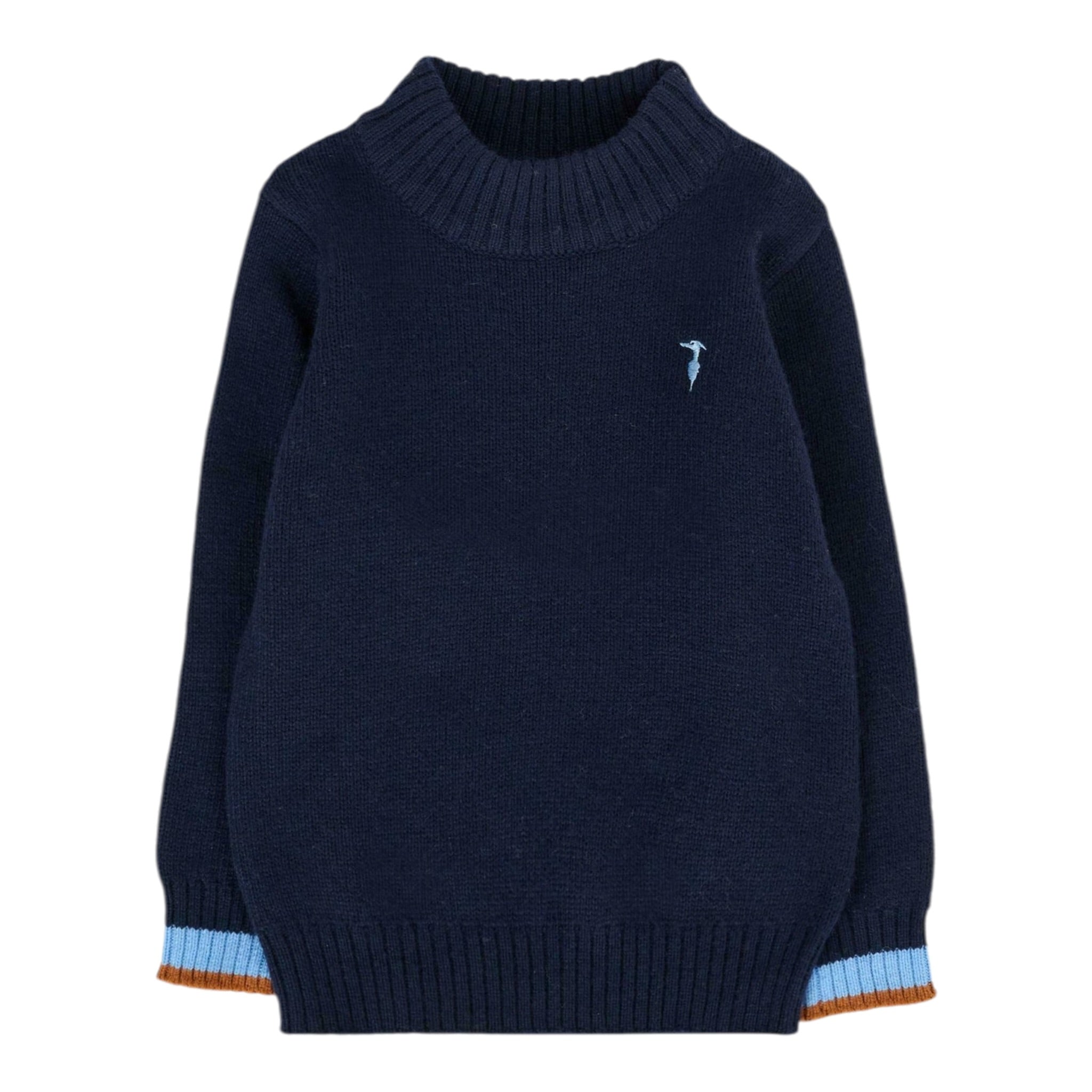 Trussardi Maglia Collo Alto tinta unita Blu per Neonato TIA25109MA BLU TRUSSARDI 