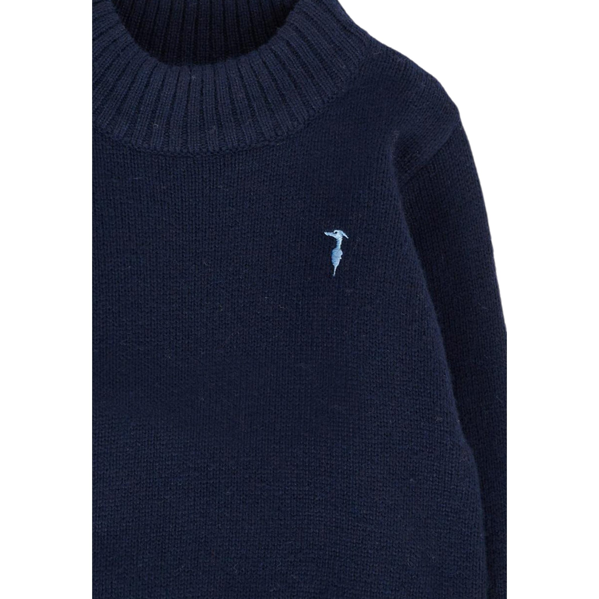 Trussardi Maglia Collo Alto tinta unita Blu per Neonato TIA25109MA BLU TRUSSARDI 