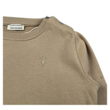 Trussardi Felpa Chiusa Girocollo tinta unita con Logo Beige per Neonato TIA26005FE BEIGE TRUSSARDI 