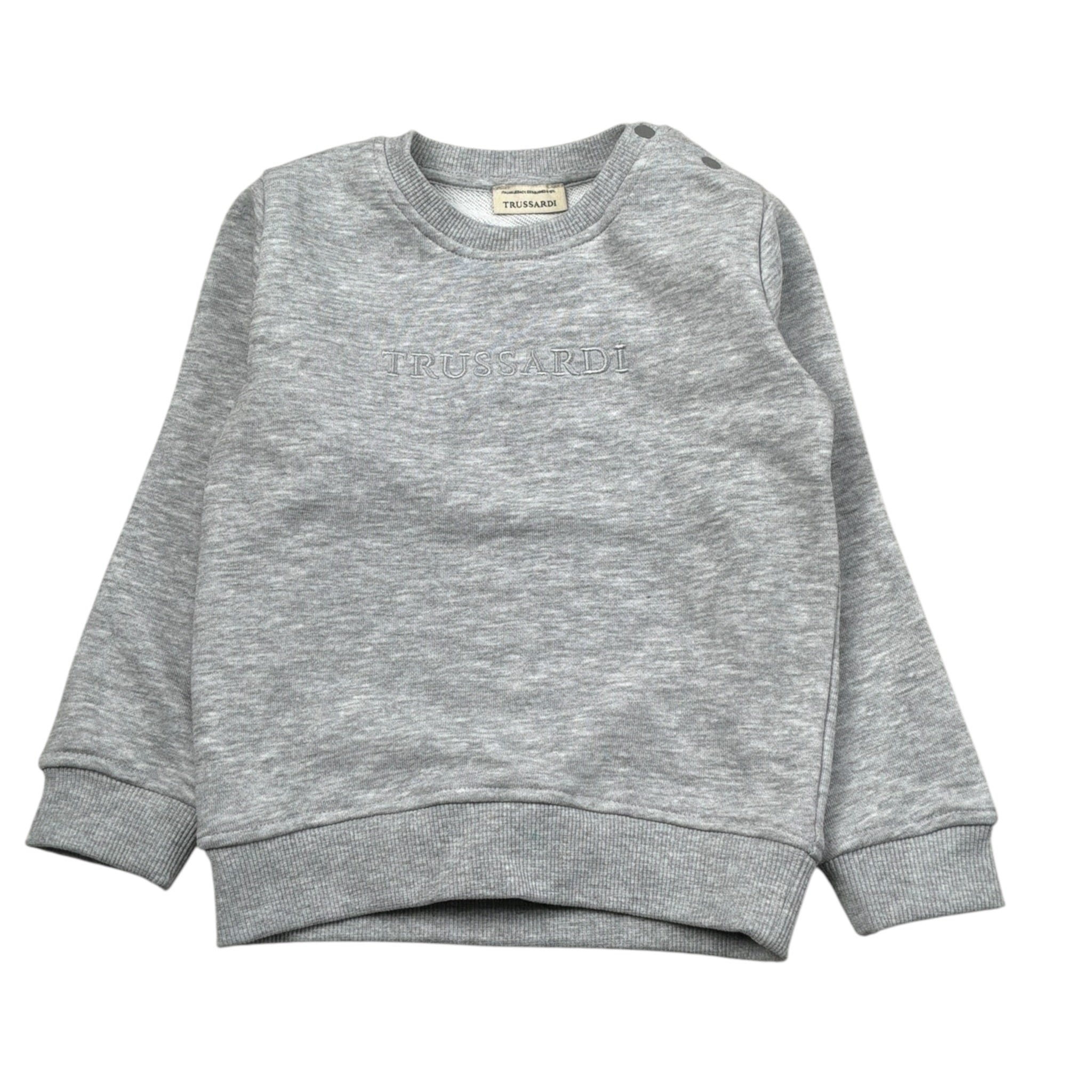 Trussardi Felpa tinta unita Girocollo Grigio per Neonato TIA26006FE GRIGIO TRUSSARDI 