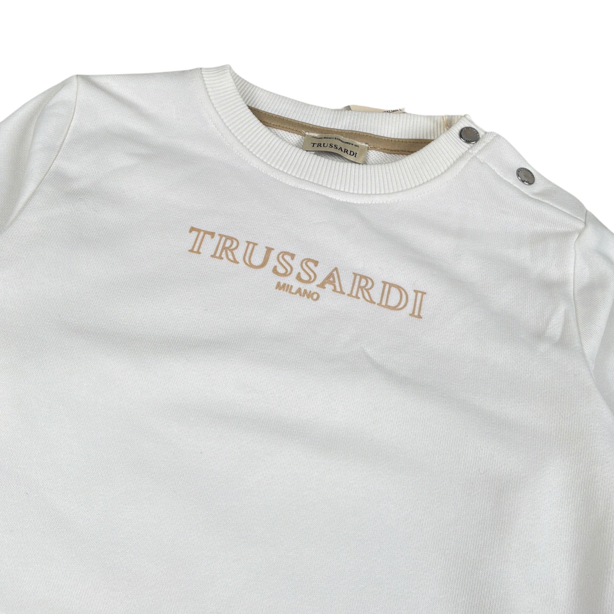 Trussardi Completo 2 Pezzi Felpa-Pantalone Panna/Beige per Neonato TIA26007CF PANNA/BEIGE TRUSSARDI 