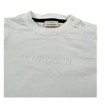 Trussardi T-Shirt Girocollo Tinta Uita con Logo Bianco per Neonato TIA26008TS BIANCO TRUSSARDI 
